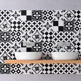 Tegelstickers zelfklevend - cementtegels - wanddecoratie tegelstickers voor badkamer en keuken - cementtegels zelfklevend - 20x20 cm - 9-delig