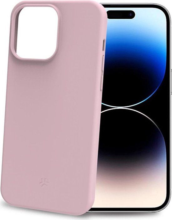 Celly Planet Siliconen hoesje - Geschikt voor Apple iPhone 15 Pro - Recycled TPU Back Cover - Roze