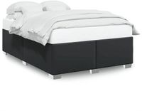 vidaXL Bedframe Kunstleer Zwart 137x190 cm