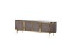 Meuble TV coloris gris foncé 200 x 40 x 60 cm