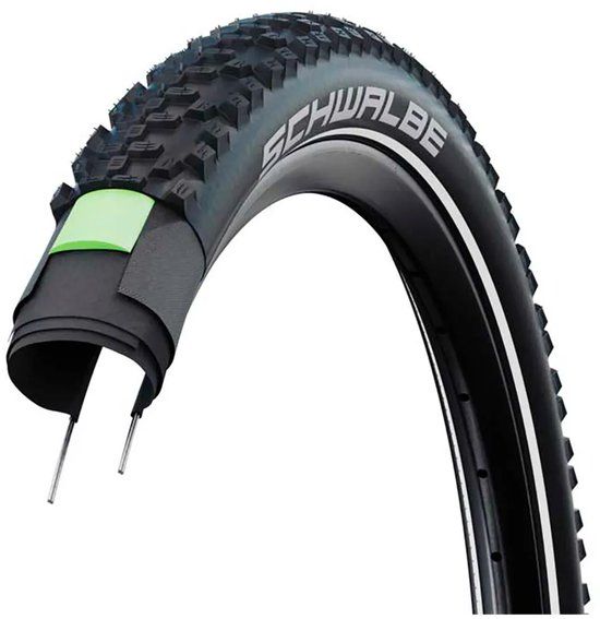 Schwalbe Smart Sam Plus Performance DD, GreenGuard band, zwart/reflecterend, 20x2.35 (60-406)