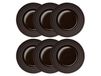 NJRD Assiette Lines Ø27 cm Lot de 6 Marron