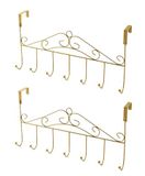 Eywlwaar Gold Over-the-Door Hooks 7 Hanger Rack