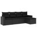 vidaXL Loungeset met Kussens Poly Rattan Zwart