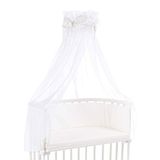 babybay Himmel Organic Cotton met strik, witte glittersterren zilver