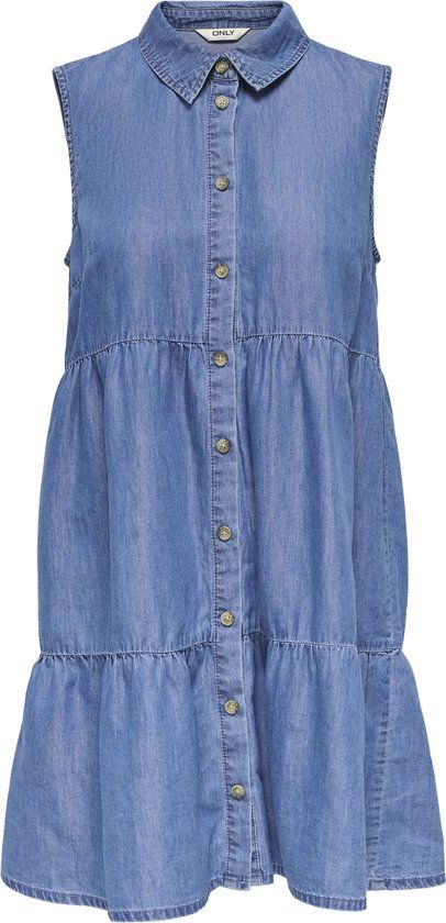 ONLY Onlbea Siesta Sl Dnm Dress Bj Dames L Medium Blue Denim