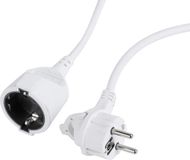 Q-Link Verlengsnoer met Platte Stekker - H05VV-F Stekkerdoos met Randaarde - 3 x 1.5 mm² - Wit - 5 meter