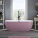 Otterton Baignoire autoportante Moderne Ovale avec Deux Dossiers - Violet (Lupin Purple) et Trop-plein Noir | 150cm x 75cm
