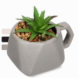 KADAX Kunstplant Aloe in pot - Grijs