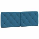 VidaXL Hoofdbordkussen 120 cm fluweel blauw