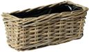 Mega Collections Plantenmand Botha - rotan - naturel - rechthoek - 32 x 16 x 14 cm
