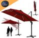 Parasol d'extérieur 330x330cm Rouge Carré