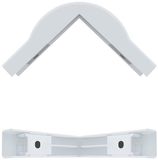 Qoltec Serie - Externe Hoek - 76 x 18mm - Wit - Brandvertragend