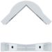 Qoltec Serie - Externe Hoek - 76 x 18mm - Wit - Brandvertragend