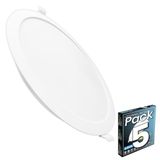 LED ATOMANT Led-plafondlamp, extra vlak, rond, 220 mm, 20 W, warm wit (3000 K), 1800 lumen, standaard snit