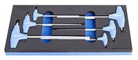 Unior Zeshoekige schroevendraaierset met T-handgreep in SOS gereedschapslade - blauw/zilver