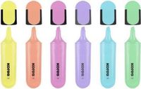 Kores BRIGHT LINER Pastel Markeerstiften, Set van 6