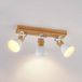 Lindby - Buitenspot - 3 Lichtpunten - Metaal, Dennenhout - Licht Hout, Wit