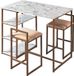 Teamson Home Marmo Ontbijt Tafel - Nep Marmeren/Messing Afwerking