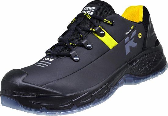 HKS Running Star RS 270 S3 werkschoenen - Veiligheidsschoenen - Heren - Laag - Stalen Neus - Antislip - ESD - Lichtgewicht - Vegan - Zwart/Geel - Maat 44