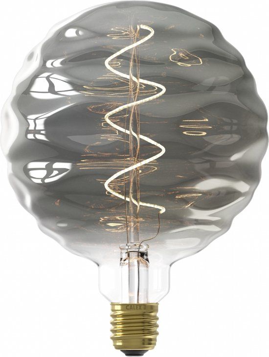 Calex Bilbao LED lamp E27 Globe - 80lm - 1800K - Rookglas - Dimbaar