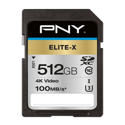PNY Elite-X SDXC 512GB - Class 10 - 100MB/s