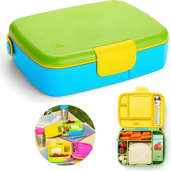 Munchkin Bento Lunch Box - Broodtrommel voor Kinderen - Groen/Blauw