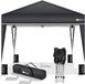 Tillvex Paviljoen, 3 x 3 m, waterdicht, pop-upvouwtent, in hoogte verstelbaar, tuintent, uv-bescherming 50+, partytent met tas (antraciet)