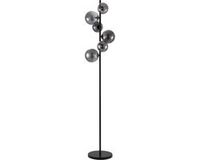 Freelight Vloerlamp Calcio 6 lichts H 170 cm rook glas zwart