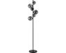 Freelight Vloerlamp Calcio 6 lichts H 170 cm rook glas zwart