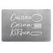 douceur d'intérieur Placemat (28,5 x 43,5 cm), keuken, zilver, pvc, bedrukt