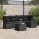 Maison Exclusive - Ensemble de meubles de jardin 6 pièces avec canapé et coussins, noir, en polyrotin