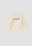 s.Oliver T-shirt Enfants Unisexe Beige Clair Coton Taille 62