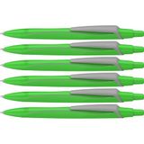 Schneider 131924 Reco Neon Edition balpen set van 6 (gerecyclede kunststof, bekroond met de blauwe engel, inktkleur: blauw) neongroen
