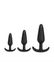 KINK Anal Essentials 3-Piece Silicone Trainer Set - Zwart