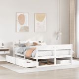 Maison Exclusive - Lit en bois massif sans matelas, blanc, 160x200 cm, en pin