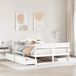 Maison Exclusive - Lit en bois massif sans matelas, blanc, 160x200 cm, en pin