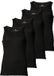 Tom Tailor Onderhemd Zwart Mouwloos Ronde Hals Katoen Maat M Verpakking van 4