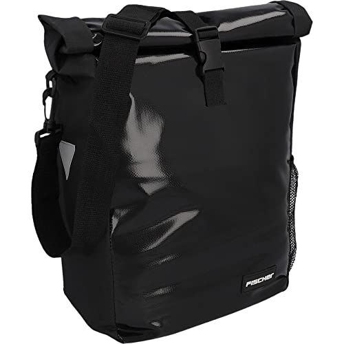 Fischer Fietstas koerier, fietstas, schoudertas, reflector, 18 liter, waterafstotend, zwart