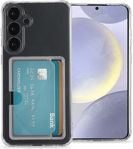 iMoshion Hoesje Samsung Galaxy S24 Plus - Softcase Backcover met pashouder - Transparant