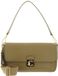 Coccinelle Leren schoudertas handtas C-Me Lock Handbag Grained Leather Seagrass kaki