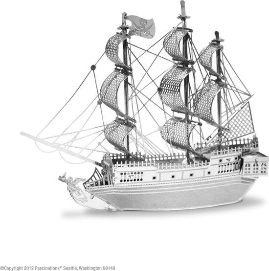 Metal Earth Modelbouw 3D Piratenschip - Metaal - Niveau 3 - 0.05 kg
