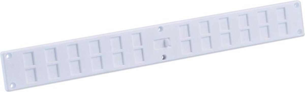 Nedco Schuifrooster 37x4cm PVC Wit+Gaas - 8713512014039
