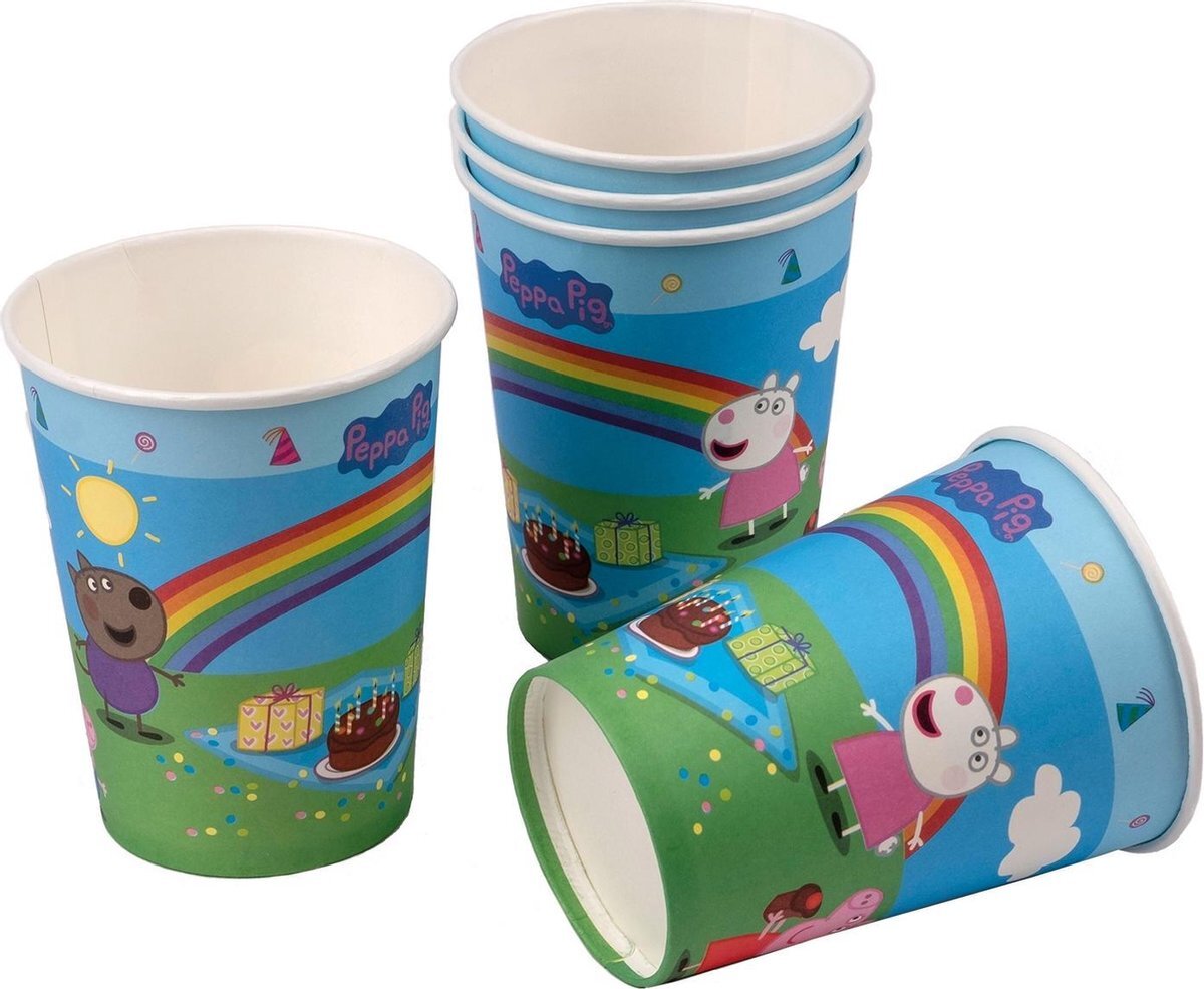 tib Feestbekers Peppa Pig Junior 260 Ml Karton 6 Stuks Multicolor