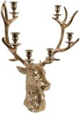 Countryfield Kandelaar Metaal Hert Zev 28x46x66cm Goud