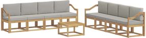 vidaXL Buiten bankenset 9 st Wit en Lichtgrijs Polyester