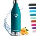 Thermosfles 18/8 roestvrij staal 1000 ml BPA-vrije sportfles vacuüm-geïsoleerde thermosfles lekvrij thermosfles voor school sport camping