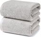Ruggeri - Set van 2 douche- en badhanddoeken 70 x 140 cm - 100% puur katoen extra zacht - Handdoekencollectie - Let's Color! (Grijs)