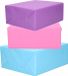 Bellatio Decorations Shoppartners Bv 3x Rollen kraft inpakpapier paars/roze/lichtblauw 200 x 70 cm