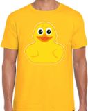 Bellatio Decorations Verkleed T-shirt heren - eend - geel - M